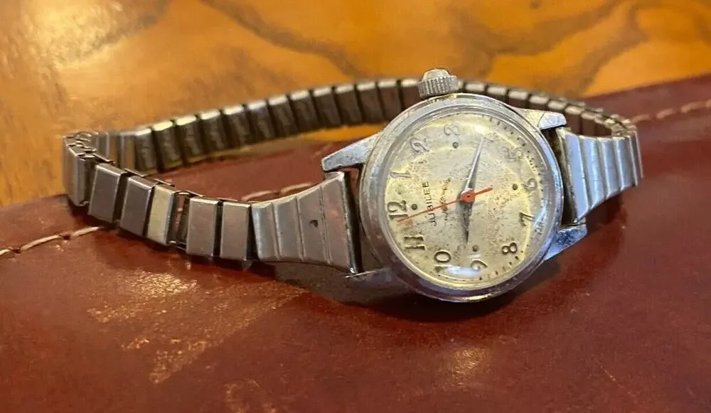 VTG 22mm Women's Jubilee Watch, Hand Wound, 17 Jewels, Parts/Repair